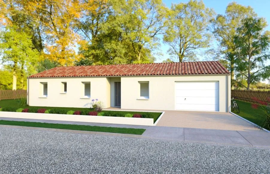 Image Projet de construction d'une maison 83.01 m² avec terrain à SAINT-MACAIRE-EN-MAUGES (49)