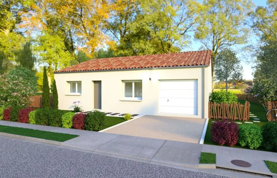Image Projet de construction d'une maison 89.5 m² avec terrain à SAINT-MACAIRE-EN-MAUGES (49)