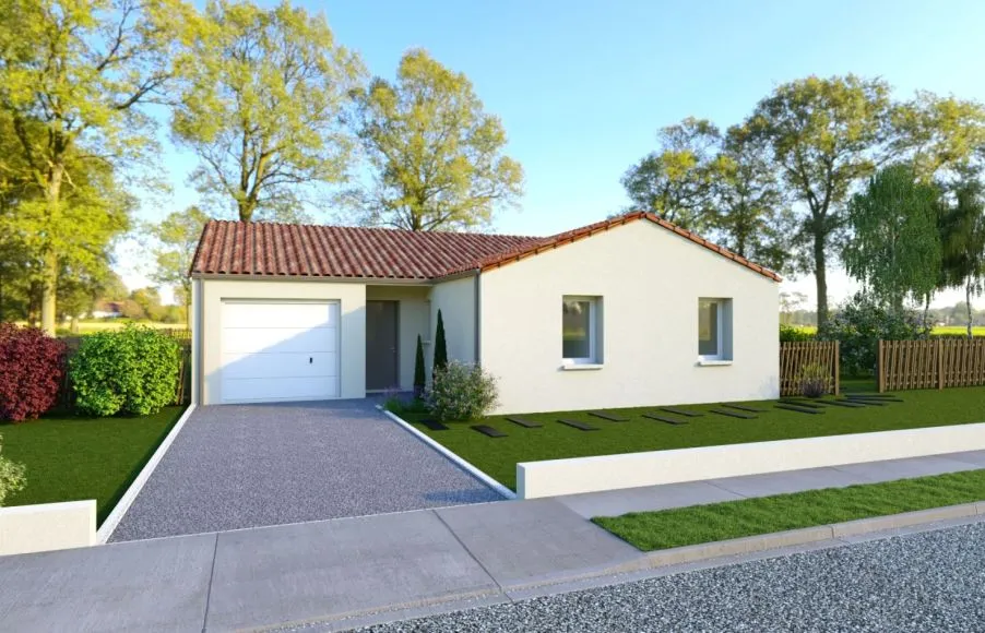 Image Projet de construction d'une maison 98.3 m² avec terrain à SAINT-PHILBERT-DE-BOUAINE (85)